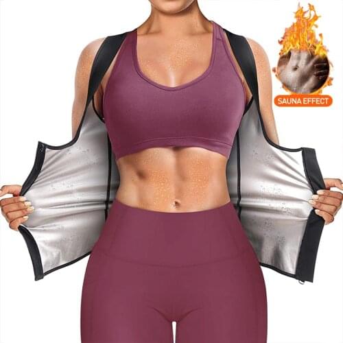 Corset Minceur Sweat Sauna Body Shaper Vest Thermo Waist Trainer Workout Tank Top for Women Shapewear Zipper Weight Loss Girdle