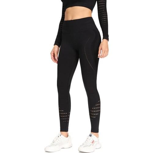 LANTECH Women Gym Yoga Seamless Pants Sports Clothes Stretchy High Waist Squat Exercise Fitness Leggings Activewear Pants