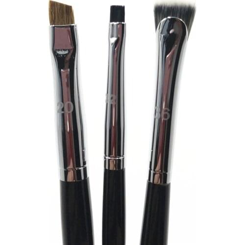 Small Tightline Eyeliner Brush Pro Angled Flat Eyebrow Contour Precision Brow Makeup Brush #20 #32 #36