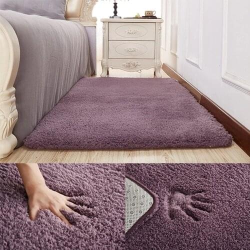 Soft Carpet For Living Room Plush Rug Fluffy Thick Carpets Bedroom Decor Area Long Rugs Anti-Slip Floor Mat Gray Kids Room Mat