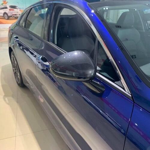 For KIA Optima K5 2020 2021 ABS Carbon Fiber Door Rearview Mirror Shell Decoration Frame Cover Trim Backup Mirror Overlay