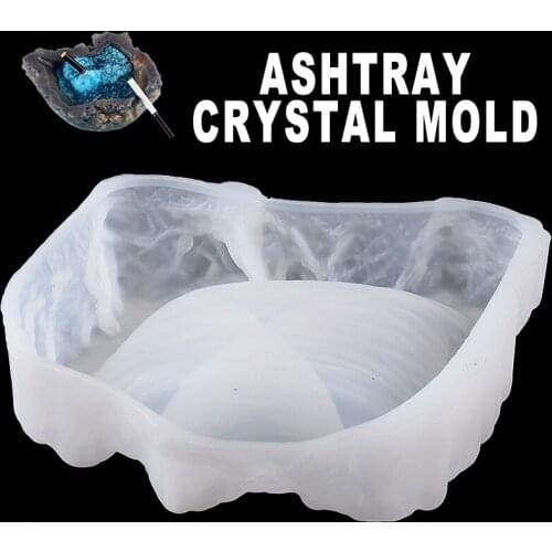 Newest Irregular Ashtray Silicone Mold Crystal Epoxy Resin Mould DIY Container Tool Home Office Decoration Making Supplies Mould