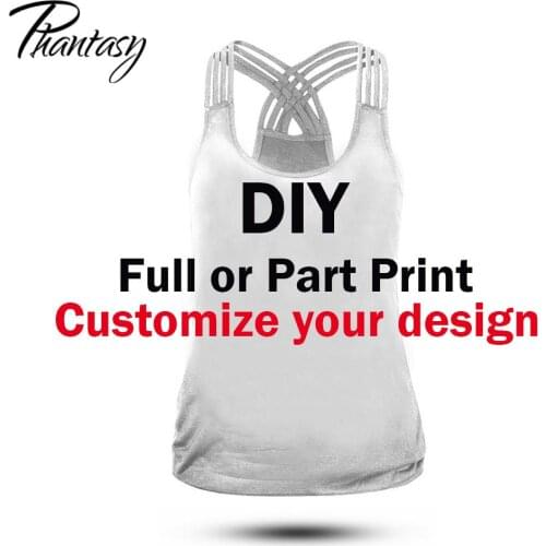 Phantasy DIY Custom 1MOQ Women Summer Tank Tops Fashion Sleeveless Vest 3D Printed Clothing Dropshipping