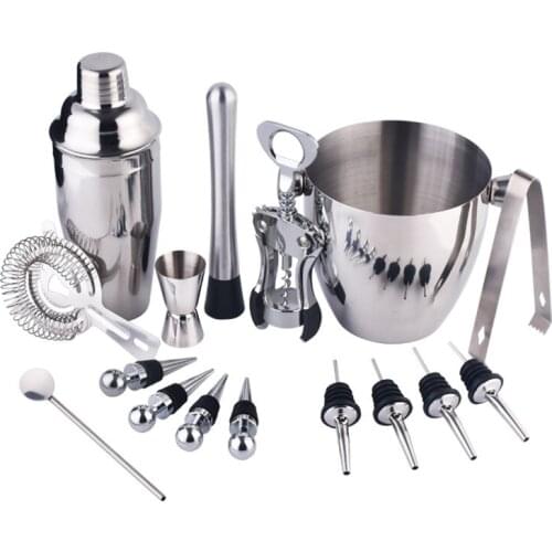 Stainless Steel Cocktail Shaker Mixer Wine Martini Boston Shaker for Bartender Drink Party Bar Tools