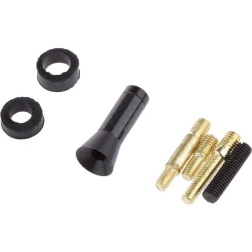 3.5cm 1.38' Universal Car Black Mini Carbon Fiber Short Mast Stubby Roof Radio Aerial Antenna AM/FM Auto Replacement Parts