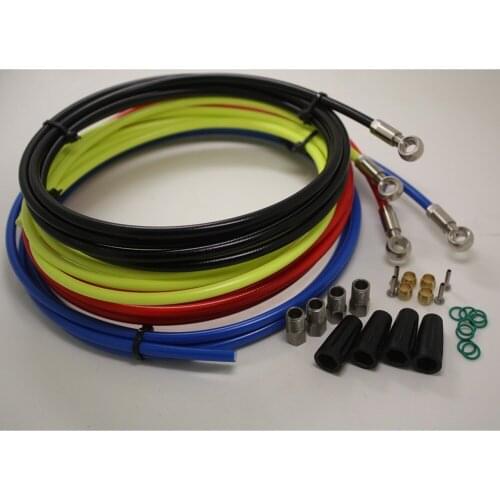 Bike Bicycle BRAKE HOSE KIT - FOR SHIMAN SLX XT XTR SERIES BRAKES Braided Yarn + Nylon Bike Bicycle Cycling Parts Accessories