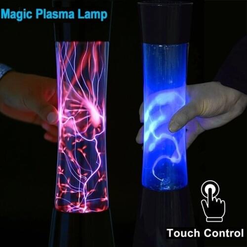 Magic Plasma Ball Lamp Touch Sensor Slim Waist Night Light 220V EU Plasma Sphere Lightning Electrostatic Ball Desktop Home Decor