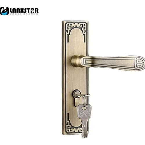 High Quality Customized Zinc Alloy Copper Lockset Handle Lock European Style Indoor Big Lockbody Mute Locks