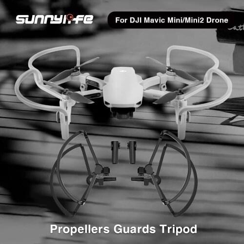 Sunnylife Propeller Guards With Landing Gears For DJI Mavic Mini/Mini 2 Anti-collision Quick-Release Foldable Drone Accessories