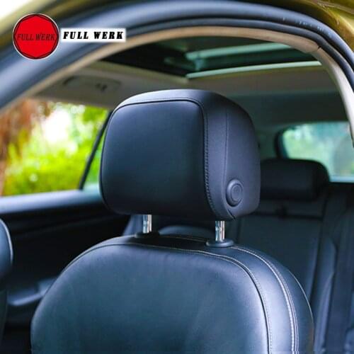 1 Piece Leather SS Car Styling Adjustment Neck Pillow for Skoda Kodiaq Karoq Interior Accessories