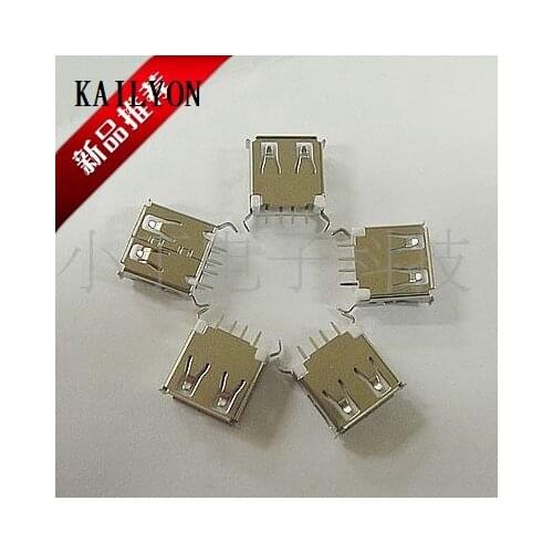 100pcs USB A female 180 degrees curling 13 feet vertical 180 degrees A