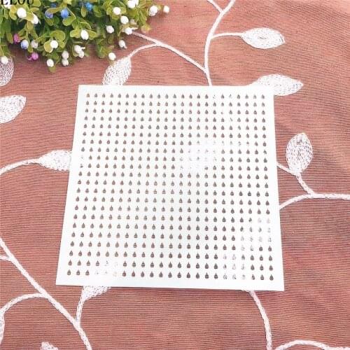15*15 Drops of water scrapbook stencils spray plastic mold shield DIY cake hollow Embellishment printing lace ruler Easter