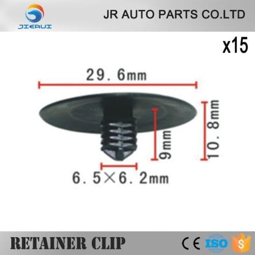 15pcs Nylon Fastener Rivet Retainer Clip Hood Insulation Fit Honda (30x9x6mm) OE 90700-SB2-003