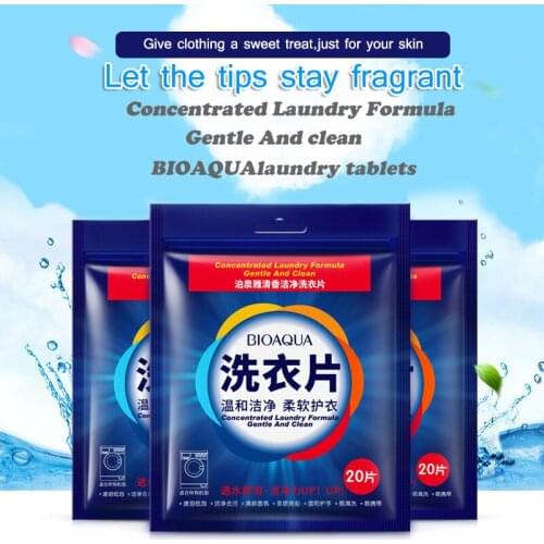 20 pcs Efficient detergent washing powder concentrate liquido para lavar ropa Multifunction laundry tablet travel laundry powder