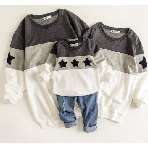 2017 Family Christmas Sweaters Pajamas 100% Cotton Outfits Super Star Print Father Son Mother and Daughter Clothes 2017 Nmd