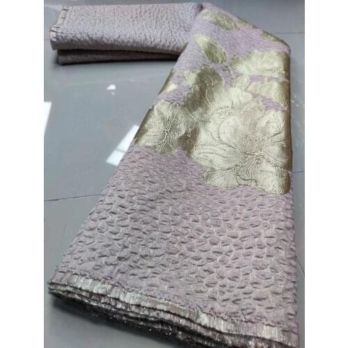 2021 Latest Gold Jacquard Lace Fabric Net French Tulle Lace Fabric African Nigerian Organza Lace Fabric For Party Dress K4888