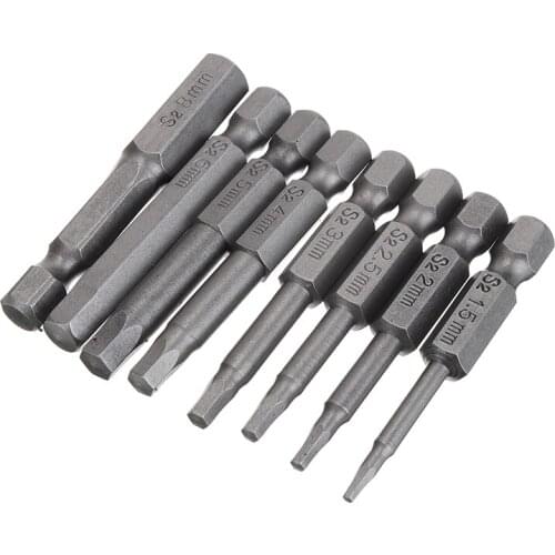 8pcs S2 Steel Quick Change Impact Connect Driver Hex Shank Key Drill Bit Set Electric Power Screwdriver Bits