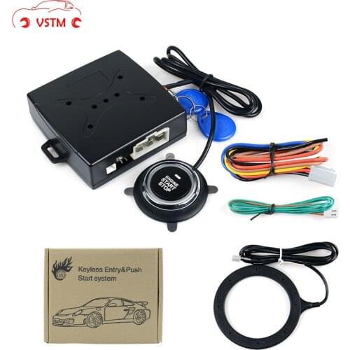 Car Alarm Car Engine Push Start Button RFID Lock Ignition Starter Keyless Entry Start Stop Immobilizer Anti-theft System Car Kit