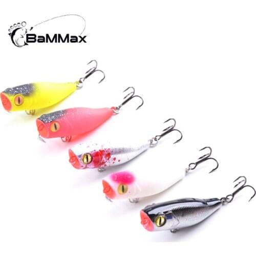 Bammax 3g 4.5cm Fishing Lure Minnow Hard Bait with Fishing Hooks Jig Bass Bait Carp fly Artificial Fishing Tackle 3D Eyes Pesca