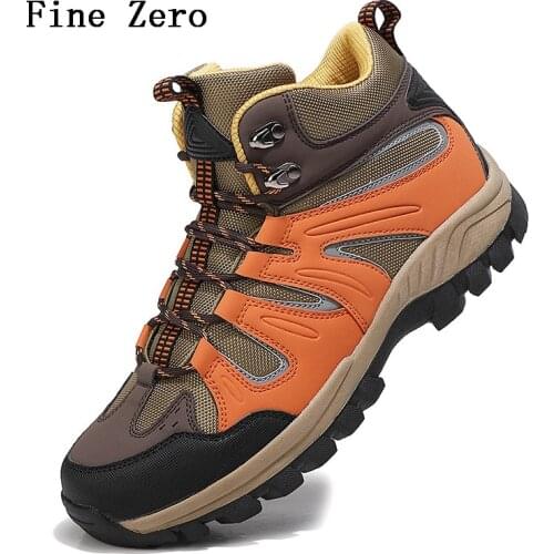 Black Ankle Boots For Men Hiking Shoes Casual Outdoor Sneakers Designer Outdoor Leather Military Combat Boots Men Booots