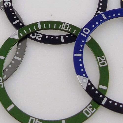 Flat Alloy Aluminum Watch Bezel insert Ring 38mm*31.5mm fit SKX007 SKX009 Watch Case