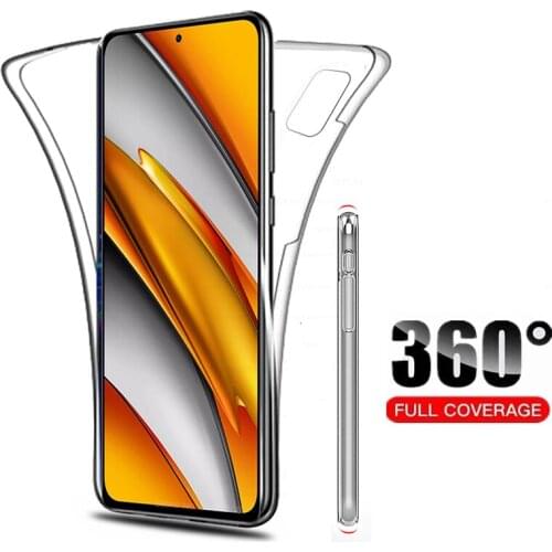 360 full body Cover Protect Shell for Pocophone Poco Poxo Little F 3 3F PocoF3 Poko F3 Case Clear Soft Silicone Shockproof Coque