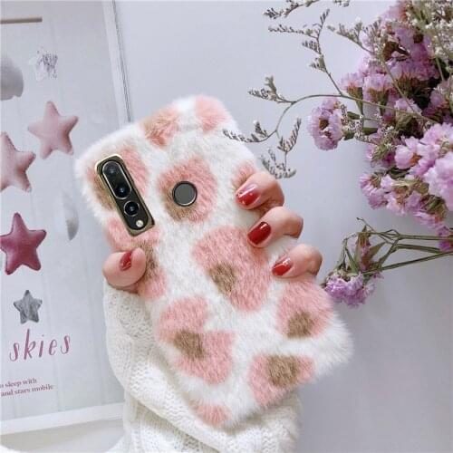 Rabbit Fur Case For Huawei P smart 2019 Honor 10 lite 20 Pro 20s Bunny Fluffy Silicone Cover Capa Coque P smart Z S Phone case