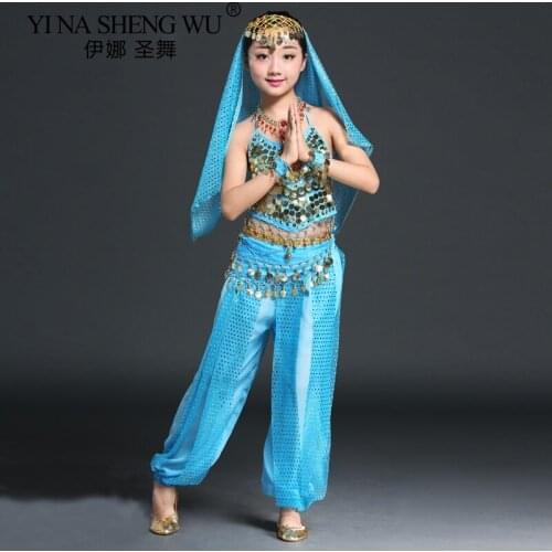 Kids Belly Dance Costumes Set Oriental Dance Girls Belly Dancing India Belly Dance Clothes Bellydance Child Kids Indian Costumes