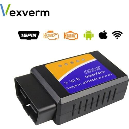 Vexverm ELM327 OBD2 Bluetooth/WIFI V1.5 Car Diagnostic Tool ELM 327 OBD II Scanner Work with Android/IOS/Windows 12V Diesel