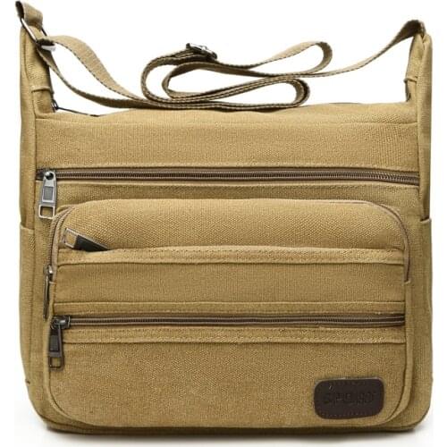 Men Canvas Shoulder Bags Casual Tote Travel Mens Crossbody Bag Luxury Messenger Bags Fashion High Quality Handbag