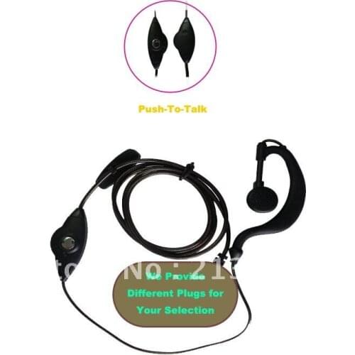 Good Quality Walkie Talkie Earpiece Earhook Earphone Headphone with PTT (Different Plugs for Selection)