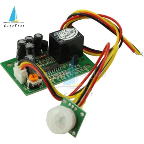 DC 12V Human Body IR Infrare Induction Relay Module with PIR Motion Sensor Pyroelectric Controller Switch Timer Delay