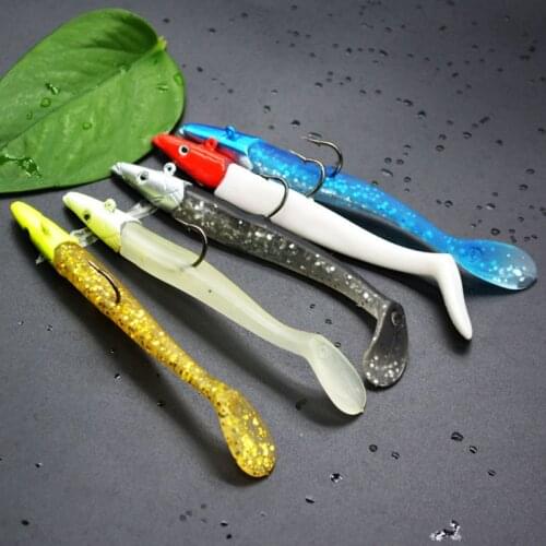 Artificial Luminous Sinking Soft Bait Freshwater Silicone Fishing Bait 3D Eyes Anti-Corrosion Bionic Fishing Lure Soft Lure