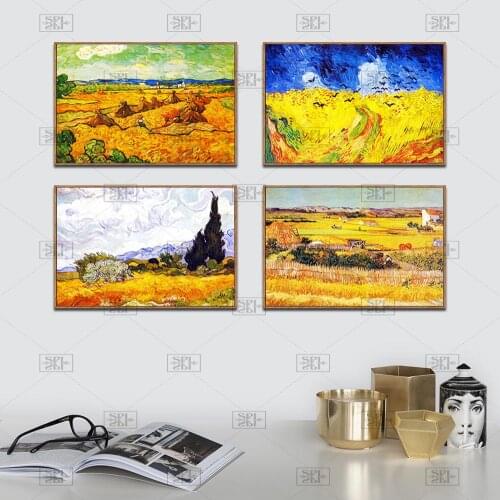 No Frame Famous Oil Painting Works Apricot Abstract Canvas Art Print Poster Picture Wall Decoration Printing Room Deor Aesthetic
