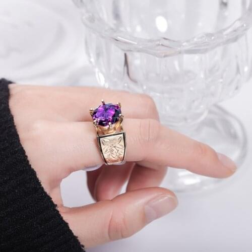 Cring Coco Hawaiian Diamond Rings Womens Polynesian High Quality Colorful Ring Zircon Size 10 11 Finger Jewelry Ring for Women