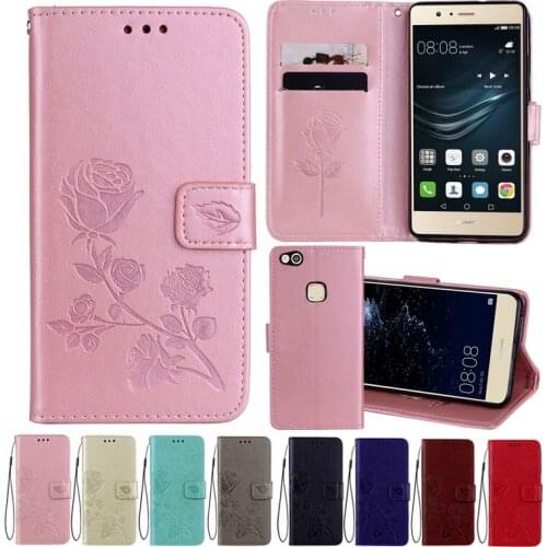 Leather Case For Huawei P10 Lite Cases Wallet Cover Flower Design Phone Case for Huawei P10 Lite