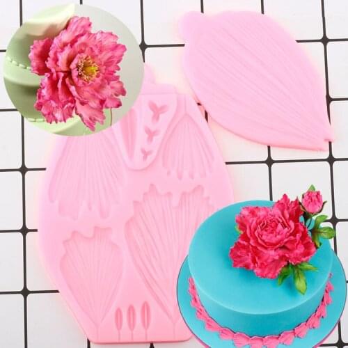 Peony Petal Set Silicone Mold DIY Wedding Cake Decorating Tools Cupcake Topper Fondant Mold DIY Candy Resin Clay Chocolate Mould