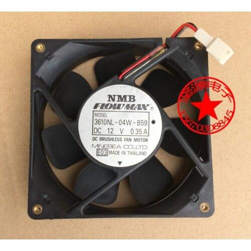 NMB-MAT 3610NL-04W-B59 Server Cooling Fan DC 12V 0.35A 90x90x25mm 3-wire