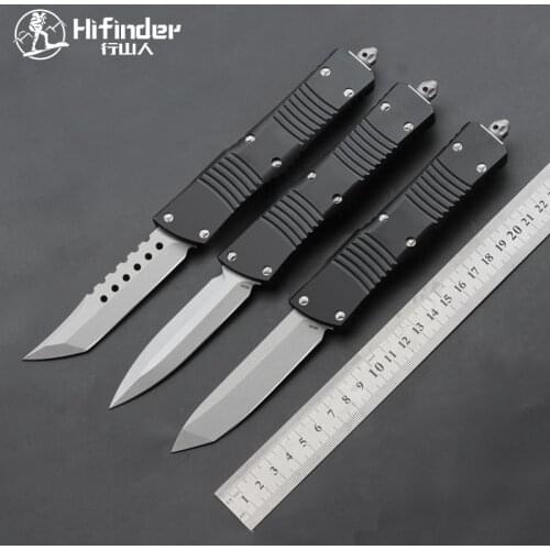 Hifinder version D2 blade aluminum handle outdoor trekking survival EDC camping hunting outdoor kitchen tool key utility knife