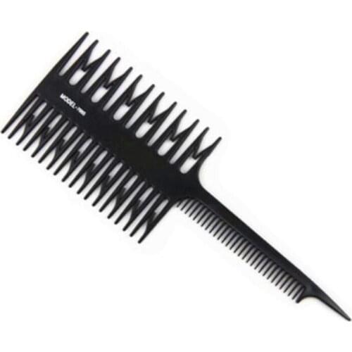 Barber Tool Artifact Double-Sided Coloring Highlighting Comb Wide Tooth Zone Dyeing Comb Fish Bone Hair Brush Salon Accessaries