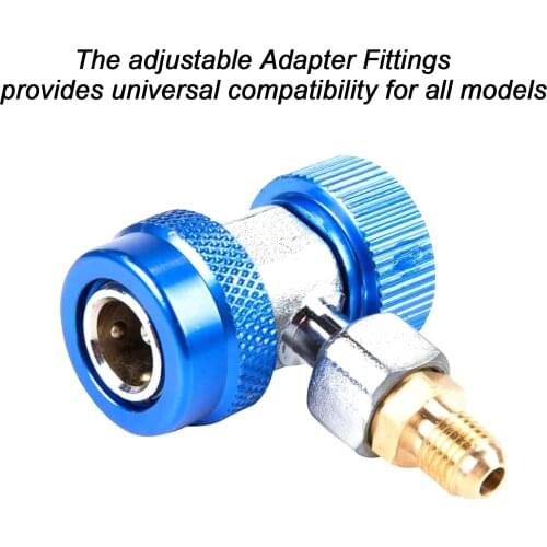 Adapter Fittings with High-Low Quick Coupler Converter Connector for Air Conditioning and Snow Seed Freon Refrigerant Machine