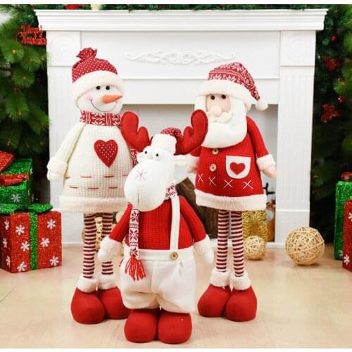 Christmas Dolls Santa Claus Snowman Elk Toys Xmas Figurines Red Xmas Tree Ornament Christmas Decorations For Home navidad 2022