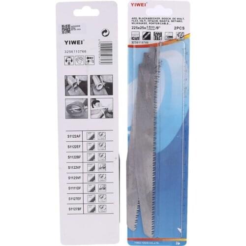 2pcs S1122C Stainless Steel Reciprocating Sabre Saw Blade for Cutting Wood Metal Aluminum Tube 9