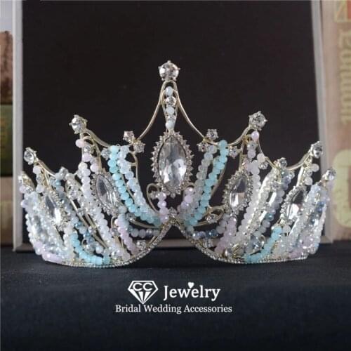 CC Tiaras and Crowns Hairbands Baroque Wedding Hair Accessories for Women Bridesmaids Headwear Party Crown High Quality KC55