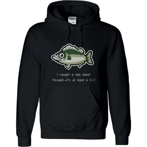 Animal Cosplay Crossing Hoodie Tops Adult Hooded Pullover Cotton Black Striped bass 3D Print Sweatshirt