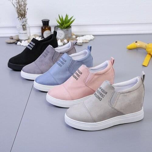 35-43 Womens Platform Shoes Casual Female Loafers Wedges Shoe Sneakers Women Creepers Slip on Flat Shoes