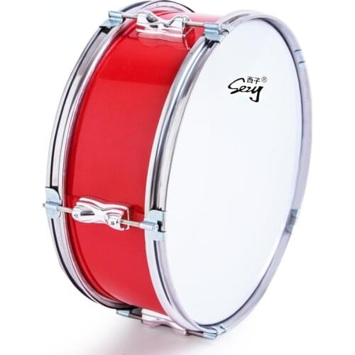 Stainless Steel Snare 13/14 Inch Snare Drum Percussion Instruments with Drum Stick Strap White Glove Marching Instruments