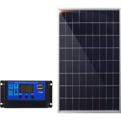 GTBL 30W 12V Solar Panel Battery Charger+40A Controller for RV Car Boat Home Camping