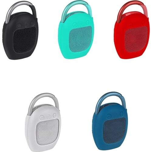 Protective Case Anti-Scratch Durable Stand Up Carrying Case Soft Silicone Storage Bag Carrying Case Cover for JBL Clip 4