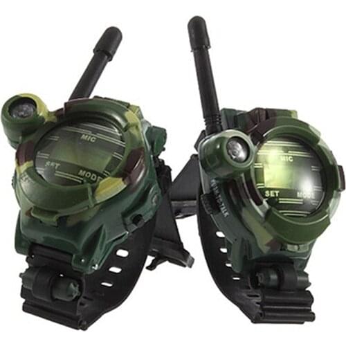 1 Pair Watches Walkie Talkie For Children Gift Outdoor Interphone Toy Parent-child Interaction Game 7 in 1 Children Watch Radio